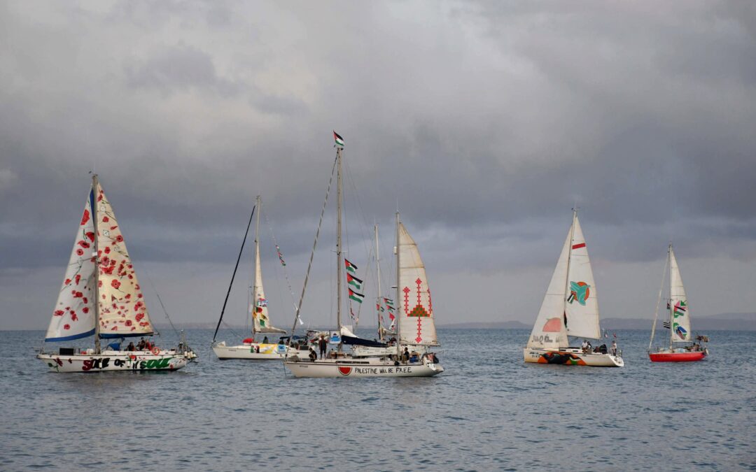 La flotilla con ayuda para Gaza se prepara para una posible intervención del ejército de Israel en aguas internacionales